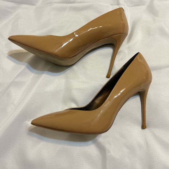 Jeffrey Campbell Lure Nude Patent Leather 4in Heels - Women’s 10 - Picture 7 of 8